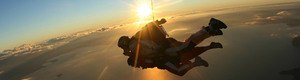 Skydive while scattering the ashes 